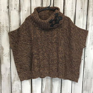 Vintage Poncho Shrug BoHo cardigan wool blend XS/S